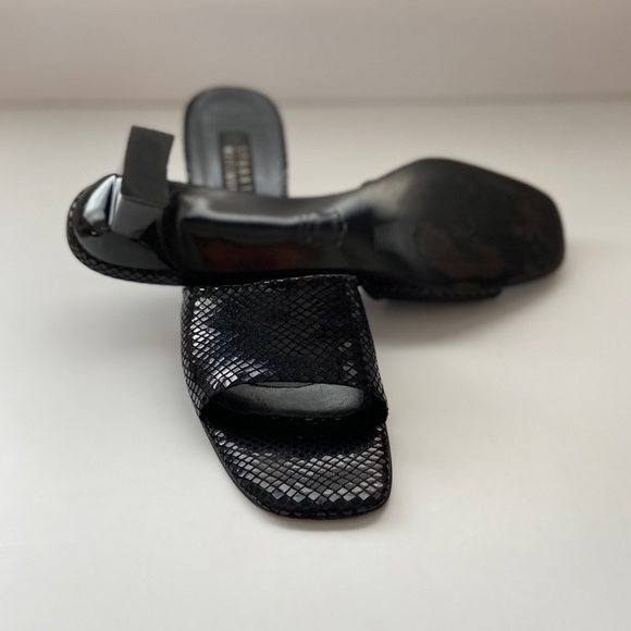 Stuart Weitzman Rectangular Block Heel Sandals - Picture 9 of 9